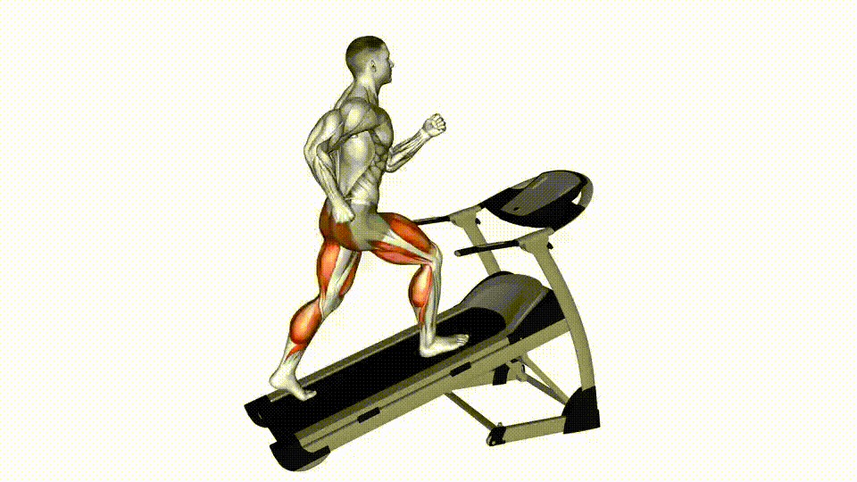 Walking on Incline Treadmill